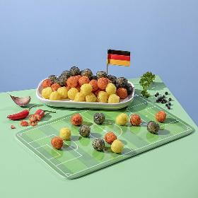Snack balls in Germany colours
