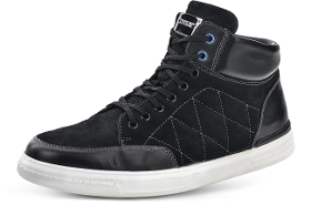 Men's sneakers in black nappa and velour