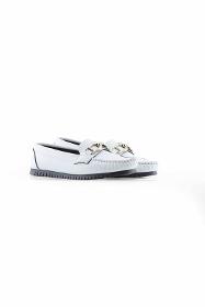 Rok women's loafer shoes with white DD accessories