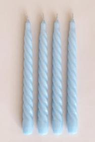 Taper candles Blossom - light blue