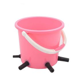 8L Plastic Calf /cattle Feeding/milk Bucket with 5 teat 