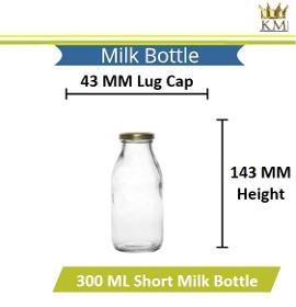 Short Glass Milk Bottle