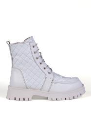 Off-White Quilted Leather Daily Genuine Leather Boots Women's Boots