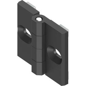 Hinge for aluminium profiles