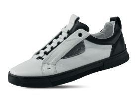 Men's sneakers in white and black color