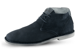 Dark blue men's shoes type chukka