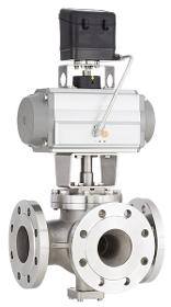 Three-way ball sector valve type 4080