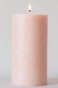 Pillar candle Rustic - pink (large)