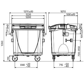 Plastic container flatid VV