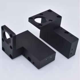 CNC milling black anodized aluminum bracket