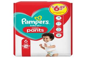 Pampers Baby-Dry Pants Size 6, Nappies 19s × 4 × 1