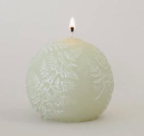 Fern sphere candle