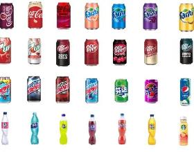 American - Asian Drinks - Coke - Pepsi - 7UP - Fanta 