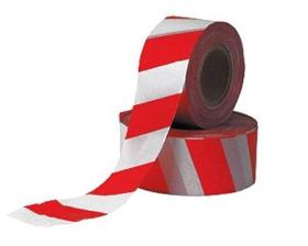 Warning Safety Strip Red / White 500 Mt