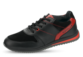 Men sneakers in black and red