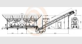 PDC 100m3/hour Dry Type Concrete Batching Plant