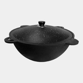 Cast iron cauldron with a lid, 10 liters