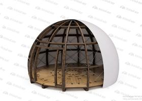 Wooden dome tents