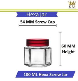 Hexa Screw Glass Jar