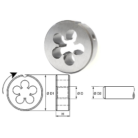 ROUND Die, For stainless steel, Metric