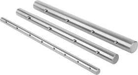 Precision guide shafts with fastening holes