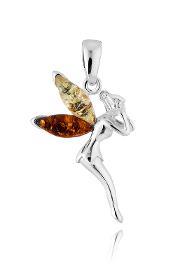 Silver 925 amber pendant