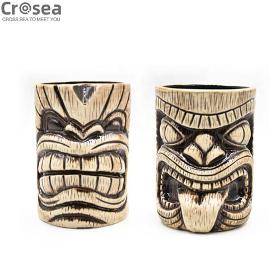 Environmentally friendly 3D embossed 600ml Tiki totem mug