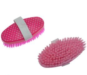 Soft touch horse body brush with boar bristles