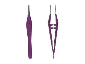 Forceps with metal tips - 130 mm