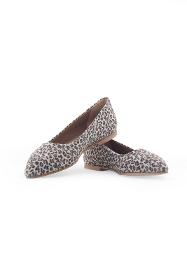 Leopard Genuine Leather Women's Ballerina Shoes
