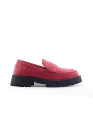 Red Leather Comfort Loafer Shoes