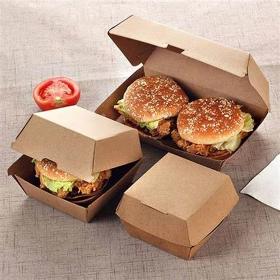 CLAIMSHELL KRAFT PAPER BURGER BOX