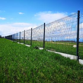 galvanized and powder coated fence panel RAL 6005, 7016, 9005, 8017