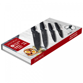 Marble Coated Knife Set with Free Ceramic Peeler