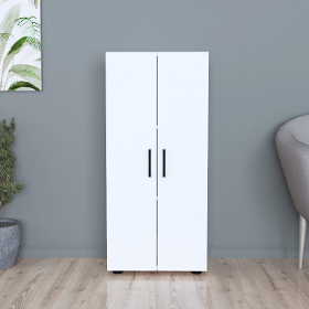 Gowoll multi-purpose cabinet with 2 doors 3 white shelves 108x49x32 cm