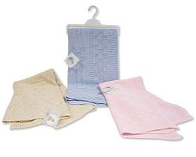 Knitted Baby Wrap with Pointelle Pattern
