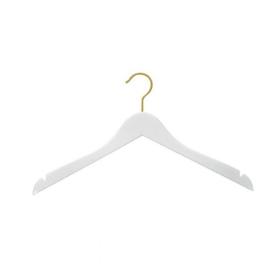50 white hangers with gold hook