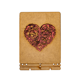 Postcard - Piece of Art - Red Heart