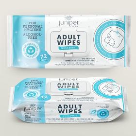 Juniper Clean Biodegradable Adult Wet Wipes 72CT