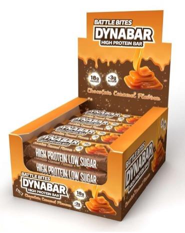 Battle Bites Dynabar Chocolate Caramel 62g - Price per box o