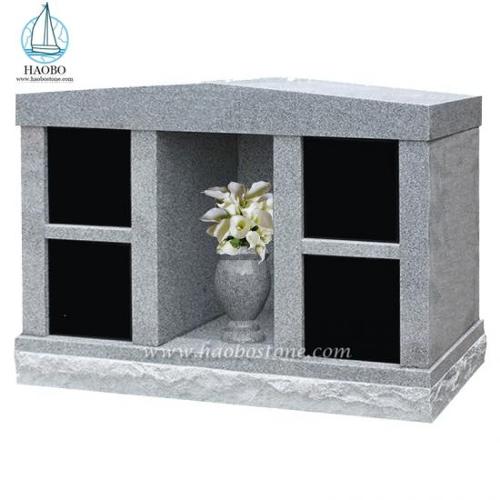 Haobo Stone 4 Niche Columbarium Granite Coumbarium For Cemetery