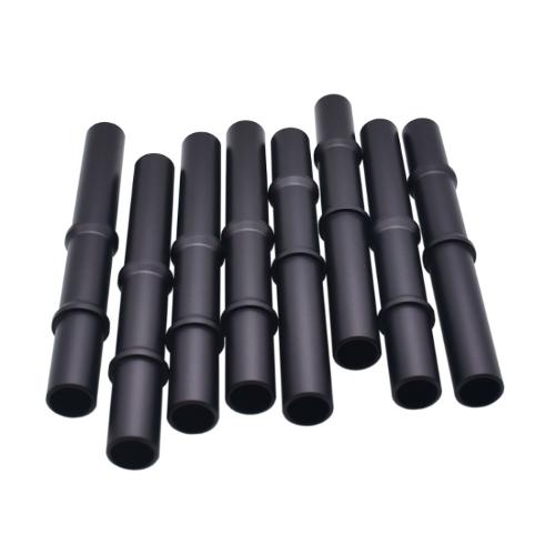 CNC Turning black anodized aluminum tube