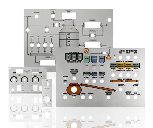 Anodized aluminum control panels