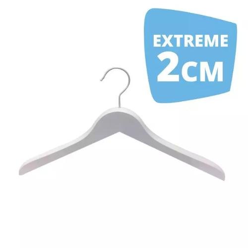 10 white wooden hangers