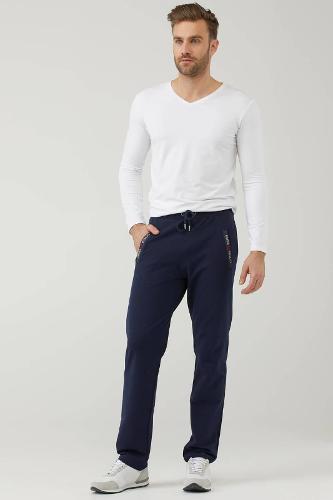 Men pocketed sweatpants - navy blue