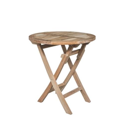 folding garden table teak wood round 