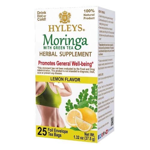Moringa With Green Tea Lemon Flavor – 25 Foil Envelope Tea Bags
