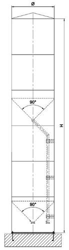 Double chamber silo