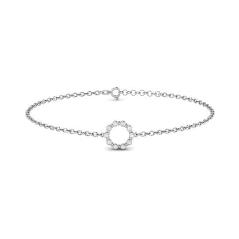 Circular Pave Bracelet Adorned with Gemstones
