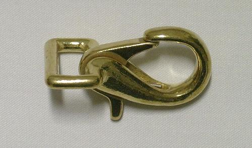 Snap hook with fixed, straight eye